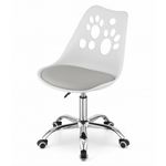 Ingrijire personala si Cosmetice - Sanatate si wellness - Aparate medicale - Scaune cu rotile - Scaun de birou, Artool, Print, rotativ, PP, alb si gri, 50x57x81.5-93.5 cm - Infinity.ro
