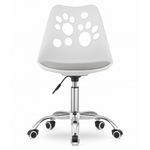 Ingrijire personala si Cosmetice - Sanatate si wellness - Aparate medicale - Scaune cu rotile - Scaun de birou, Artool, Print, rotativ, PP, alb si gri, 50x57x81.5-93.5 cm - Infinity.ro