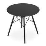 Casa si Gradina - Mobilier - Mese si birouri - Mese bucatarie si dining - Masa stil scandinav, Artool, rotund, MDF si lemn, negru, 80x72 cm - Infinity.ro
