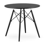 Casa si Gradina - Mobilier - Mese si birouri - Mese bucatarie si dining - Masa stil scandinav, Artool, rotund, MDF si lemn, negru, 80x72 cm - Infinity.ro