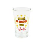 Casa si Gradina - Bucatarie si vesela - Cani si pahare - Pahare - Pahar pentr shot, 7cm, cu mesajul Esenta de senzatii tari - Infinity.ro