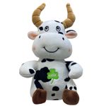 Jucarii, Copii si Bebe - Jucarii si jocuri - Jucarii de plus - Jucarie  din Plus, Vacuta, catifelata, dimensiune 28cm, culoare alb negru ABYZ™ - Infinity.ro