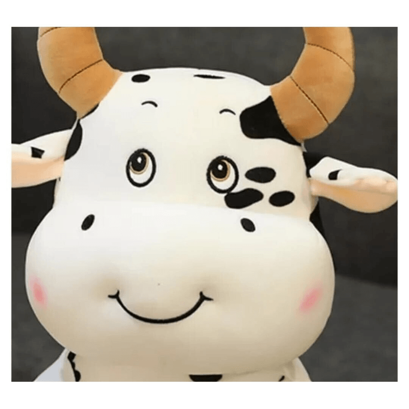 Jucarii, Copii si Bebe - Jucarii si jocuri - Jucarii de plus - Jucarie  din Plus, Vacuta, catifelata, dimensiune 28cm, culoare alb negru ABYZ™ - Infinity.ro