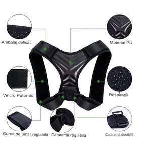 Corector de postura pentru indreptare spate, VOSS, coloana si umeri, XL dimensiuni 105-120cm piept Ham