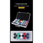 Jucarii, Copii si Bebe - Jucarii si jocuri - Jocuri si puzzle - Jocuri de societate - Set Joc de Poker cu 300 Jetoane si zaruri, Arvada All-In Chips Valiza Aluminiu, dimensiununi cipsuri 4x3.3 mm, - Infinity.ro