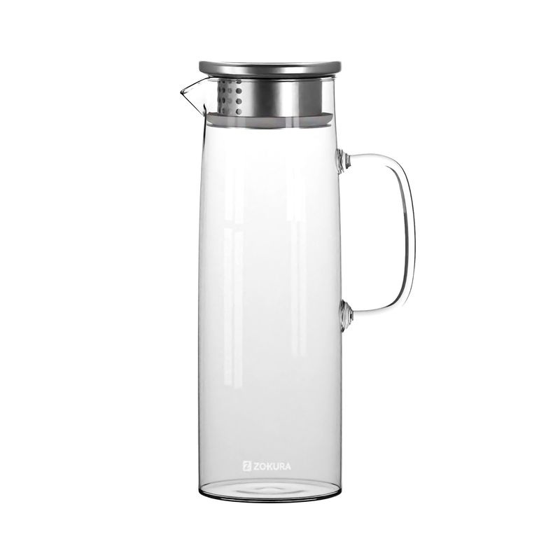 Casa si Gradina - Bucatarie si vesela - Accesorii bar - Carafe si decantoare - Carafa sticla cu capac din inox, 1,2L - Zokura - Infinity.ro