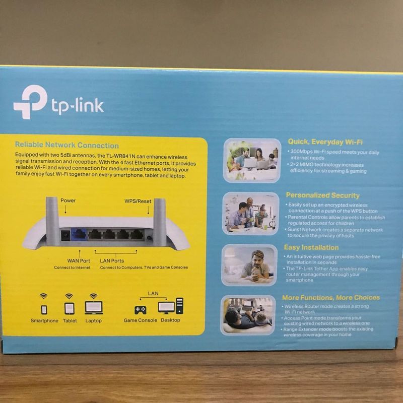 PC, gaming si accesorii - Retelistica - Wireless - Routere Wireless - Router wirelessTp-Link 841N ,2 antene,300 Mbps, Dual Band 2.4G, protocol 802.11n MU-MIMO, alb - Infinity.ro