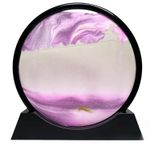 Casa si Gradina - Decoratiuni - Obiecte decorative - Accesorii decorative - Decoratiune casa, birou tip clepsidra, sticla/nisip 3D, 18X19.5 cm, roz/negru - Infinity.ro