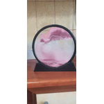 Casa si Gradina - Decoratiuni - Obiecte decorative - Accesorii decorative - Decoratiune casa, birou tip clepsidra, sticla/nisip 3D, 18X19.5 cm, roz/negru - Infinity.ro