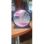 Casa si Gradina - Decoratiuni - Obiecte decorative - Accesorii decorative - Decoratiune casa, birou tip clepsidra, sticla/nisip 3D, 18X19.5 cm, roz/negru - Infinity.ro