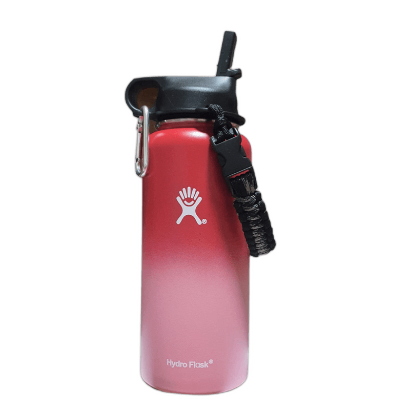 Casa si Gradina - Bucatarie si vesela - Cani si pahare - Sticle - Sticla de apa Hydro Flask din otel inoxidabil si izolata in vid cu capac, sistem de prindere si pai 946 ml, visiniu/roz - Infinity.ro