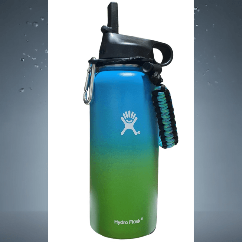 Casa si Gradina - Bucatarie si vesela - Cani si pahare - Sticle - Sticla de apa Hydro Flask din otel inoxidabil si izolata in vid cu capac, sistem de prindere si pai 946 ml, albastru - Infinity.ro