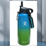 Casa si Gradina - Bucatarie si vesela - Cani si pahare - Sticle - Sticla de apa Hydro Flask din otel inoxidabil si izolata in vid cu capac, sistem de prindere si pai 946 ml, albastru - Infinity.ro