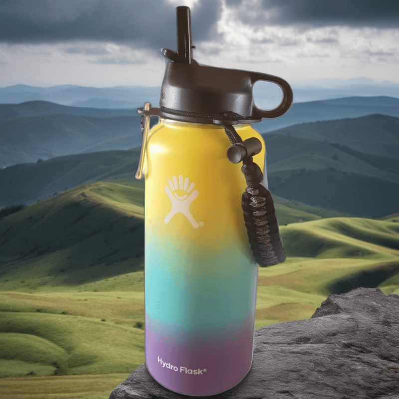 Casa si Gradina - Bucatarie si vesela - Cani si pahare - Sticle - Sticla de apa Hydro Flask din otel inoxidabil si izolata in vid cu capac, sistem de prindere si pai 946 ml, galben, - Infinity.ro