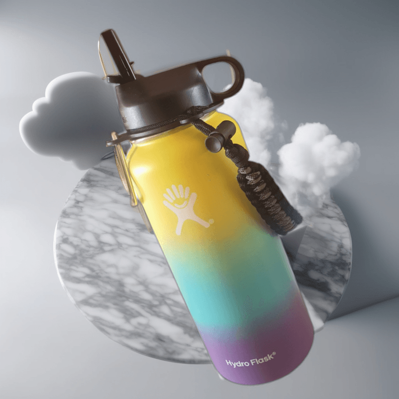 Casa si Gradina - Bucatarie si vesela - Cani si pahare - Sticle - Sticla de apa Hydro Flask din otel inoxidabil si izolata in vid cu capac, sistem de prindere si pai 946 ml, galben, - Infinity.ro