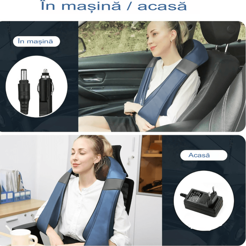 Ingrijire personala si Cosmetice - Sanatate si wellness - Articole wellness - Aparate si dispozitive de masaj - Aparat Profesional pentru masaj King Relax, cervical, spate, lombara, abdomen si picioare, Shiatsu, 4 puncte de masaj - Infinity.ro