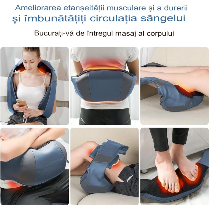 Ingrijire personala si Cosmetice - Sanatate si wellness - Articole wellness - Aparate si dispozitive de masaj - Aparat Profesional pentru masaj King Relax, cervical, spate, lombara, abdomen si picioare, Shiatsu, 4 puncte de masaj - Infinity.ro