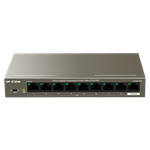 PC, gaming si accesorii - Retelistica - Switch-uri - Switch-uri fara management - Switch 8 porturi Gigabit PoE, 1 x RJ45 Gigabit Uplink - IP-COM G1109P-8-102W - Infinity.ro