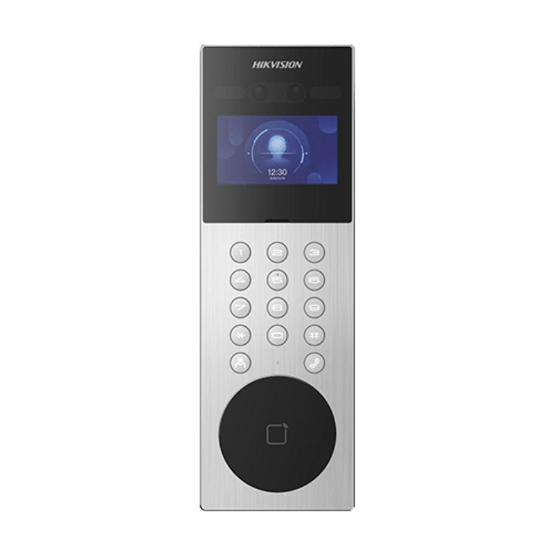 Casa si Gradina - Electrice - Smart Home - Control acces si accesorii - Videointerfon TCP/IP, 4.3' touch screen, 2x 2MP, Recunoastere faciala, Card, Alarma - HIKVISION DS-KD9203-ME6 - Infinity.ro