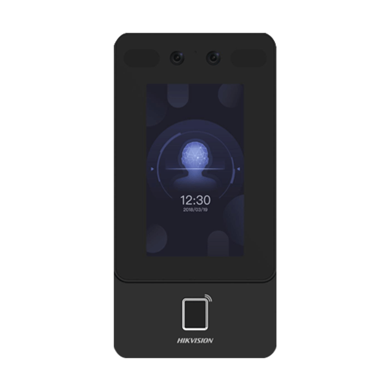 Casa si Gradina - Electrice - Smart Home - Accesorii control acces si supraveghere - Terminal control acces TCP/IP cu Recunoastere faciala, Amprenta, Card Mifare, PIN, 2MP, WiFi, PoE - DS-K1T342MFWX-E1 - Infinity.ro