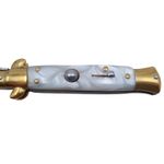 Sport si Outdoor - Camping - Cutite, bricege si accesorii - Cutite si bricege - Pachet doua bricege automate, lama stiletto, 23 cm, albastru/auriu - Infinity.ro