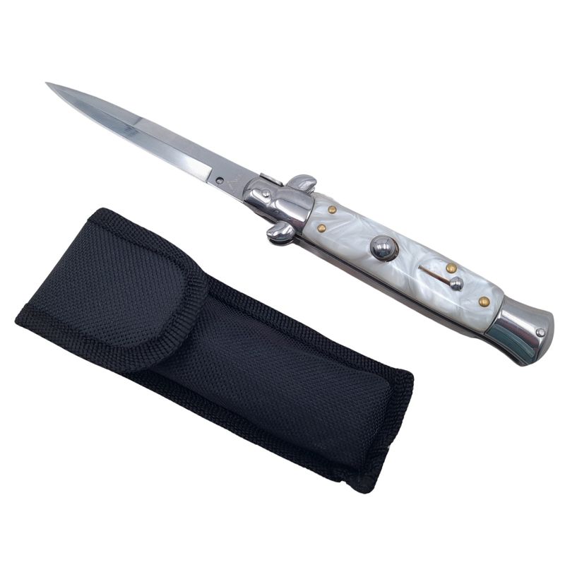 Sport si Outdoor - Camping - Cutite, bricege si accesorii - Cutite si bricege - Pachet doua bricege automate, lama stiletto, 23 cm, albastru/argintiu - Infinity.ro