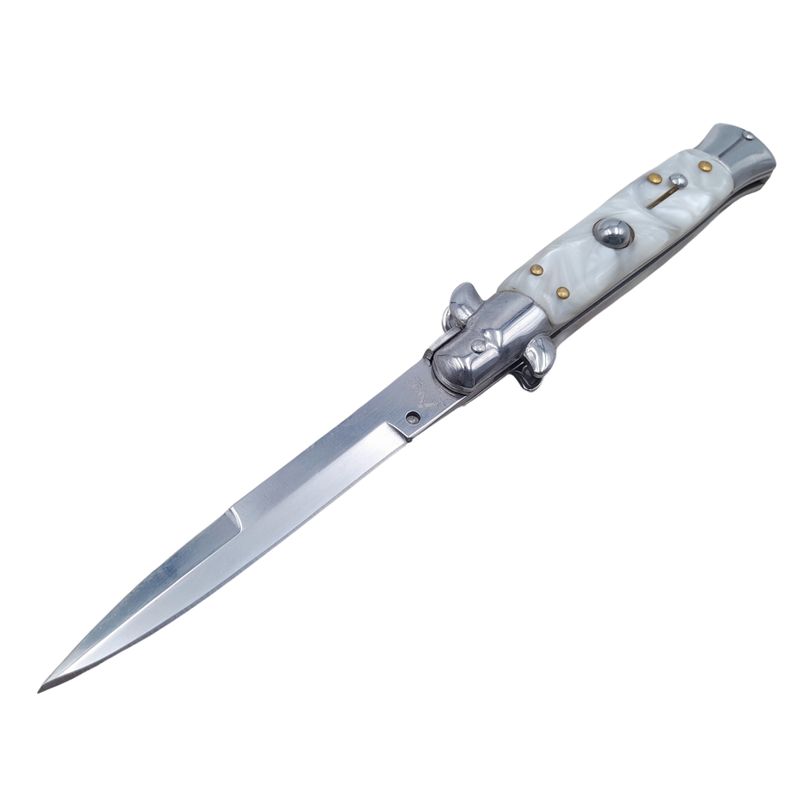 Sport si Outdoor - Camping - Cutite, bricege si accesorii - Cutite si bricege - Pachet doua bricege automate, lama stiletto, 23 cm, albastru/argintiu - Infinity.ro