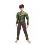 Jucarii, Copii si Bebe - Jucarii si jocuri - Jucarii de rol - Masti si costume copii - Costum Hulk cu muschi pentru copii, carnaval, marime 3-5 ani - Infinity.ro