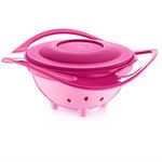 Jucarii, Copii si Bebe - Hrana si alaptare - Biberoane, suzete si accesorii hranire - Articole hranire bebelusi - Bol multifunctional cu capac si rotire 360 grade BabyJem Amazing Bowl (Culoare: Bleu) - Infinity.ro