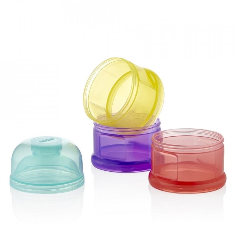 Jucarii, Copii si Bebe - Hrana si alaptare - Biberoane, suzete si accesorii hranire - Articole hranire bebelusi - Recipient lapte praf BabyJem cu 3 compartimente (Culoare: Roz) - Infinity.ro