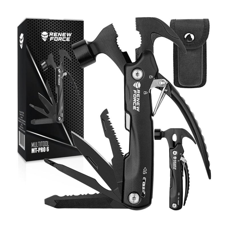 Sport si Outdoor - Accesorii si echipamente sportive - Sporturi extreme si supravietuire - Kituri supravietuire - Unealta de supravietuire 12-in-1, model "Hammer Multi-tool" pentru camping, calatorii, offroad, ATV, SSV, - Infinity.ro