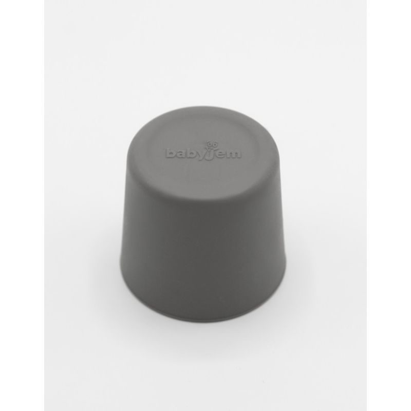 Jucarii, Copii si Bebe - Hrana si alaptare - Biberoane, suzete si accesorii hranire - Cani, pahare si accesorii bebe - Pahar din silicon diversificare BabyJem 150 ml (Culoare: Ecru) - Infinity.ro