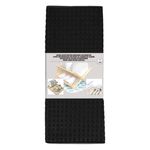 Casa si Gradina - Textile si covoare - Textile baie - Prosoape - Prosop uscator textil, negru, 50x 39cm, poliester - Infinity.ro