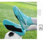 Sport si Outdoor - Echipament Sportiv - Incaltaminte sport - Pantofi sport - Ghete de fotbal MBrands, 8.0 cu glezna  pentru teren sintetic, turcoaz 34 - Infinity.ro