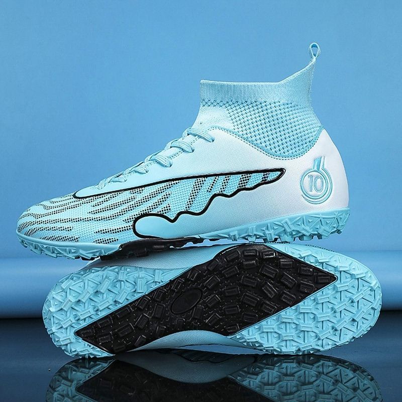 Sport si Outdoor - Echipament Sportiv - Incaltaminte sport - Pantofi sport - Ghete de fotbal MBrands, 8.0 cu glezna  pentru teren sintetic, turcoaz 33 - Infinity.ro