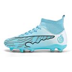 Sport si Outdoor - Echipament Sportiv - Incaltaminte sport - Pantofi sport - Ghete de fotbal MBrands, 8.1 cu glezna , crampoane, turcoaz 38 - Infinity.ro