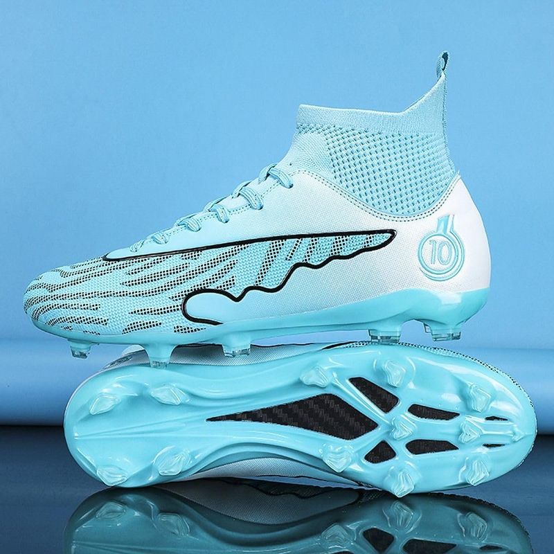 Sport si Outdoor - Echipament Sportiv - Incaltaminte sport - Pantofi sport - Ghete de fotbal MBrands, 8.1 cu glezna , crampoane, turcoaz 38 - Infinity.ro