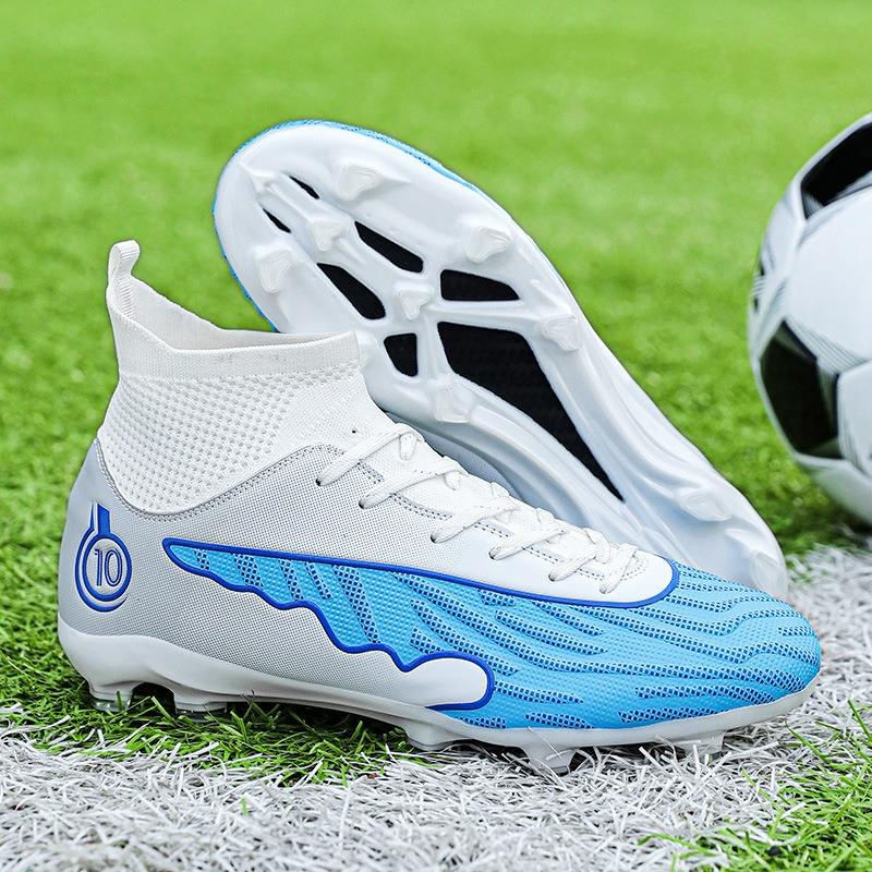 Sport si Outdoor - Echipament Sportiv - Incaltaminte sport - Pantofi sport - Ghete de fotbal MBrands, 8.1 cu glezna , crampoane, alb 35 - Infinity.ro