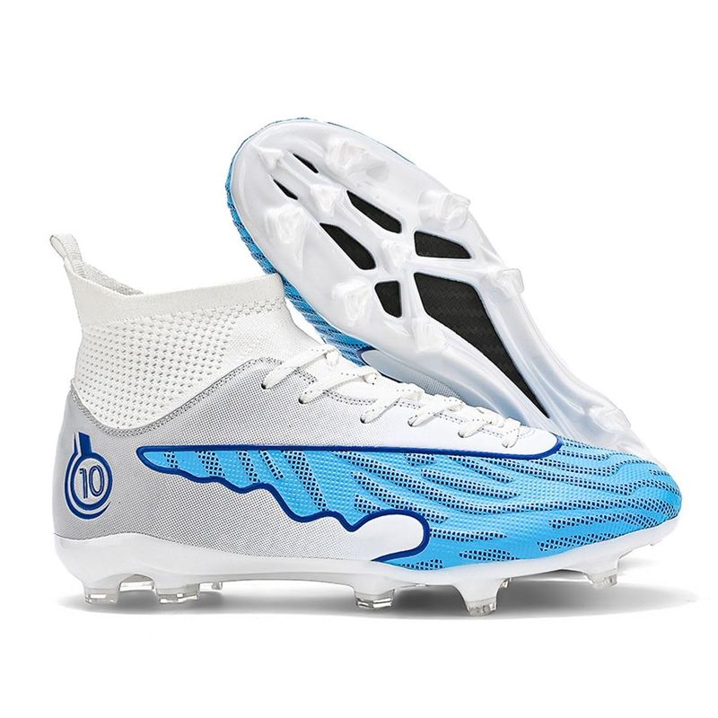 Sport si Outdoor - Echipament Sportiv - Incaltaminte sport - Pantofi sport - Ghete de fotbal MBrands, 8.1 cu glezna , crampoane, alb 35 - Infinity.ro