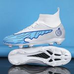 Sport si Outdoor - Echipament Sportiv - Incaltaminte sport - Pantofi sport - Ghete de fotbal MBrands, 8.1 cu glezna , crampoane, alb 35 - Infinity.ro