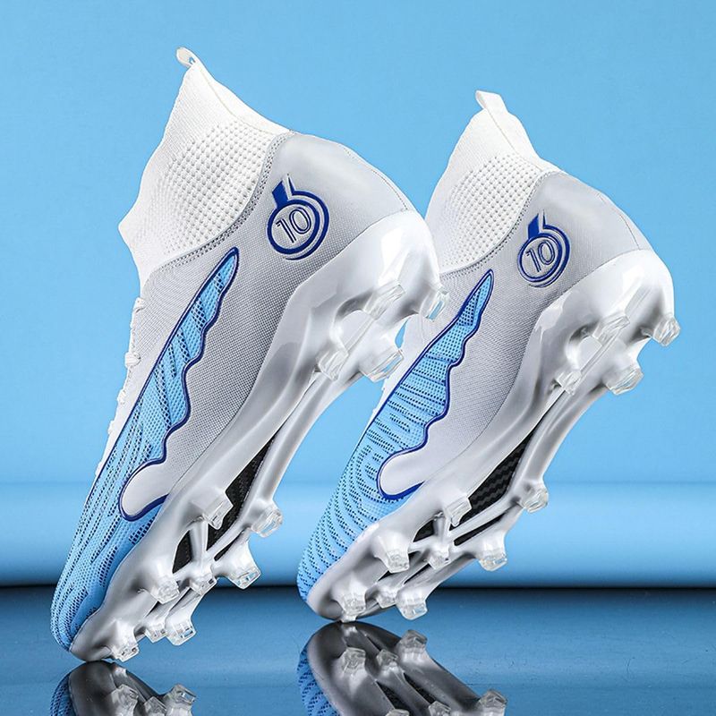 Sport si Outdoor - Echipament Sportiv - Incaltaminte sport - Pantofi sport - Ghete de fotbal MBrands, 8.1 cu glezna , crampoane, alb 35 - Infinity.ro