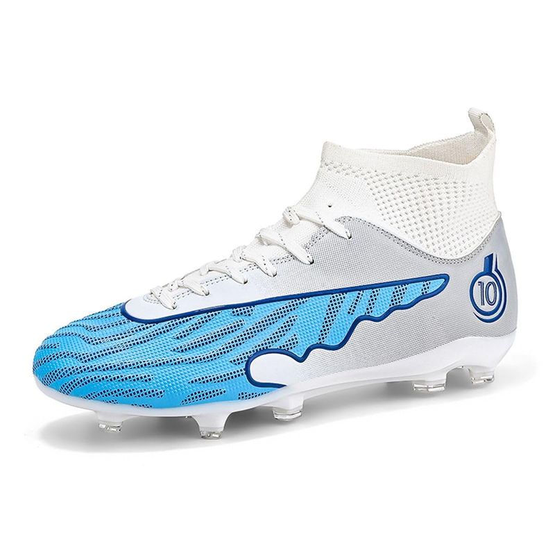 Sport si Outdoor - Echipament Sportiv - Incaltaminte sport - Pantofi sport - Ghete de fotbal MBrands, 8.1 cu glezna , crampoane, alb 35 - Infinity.ro