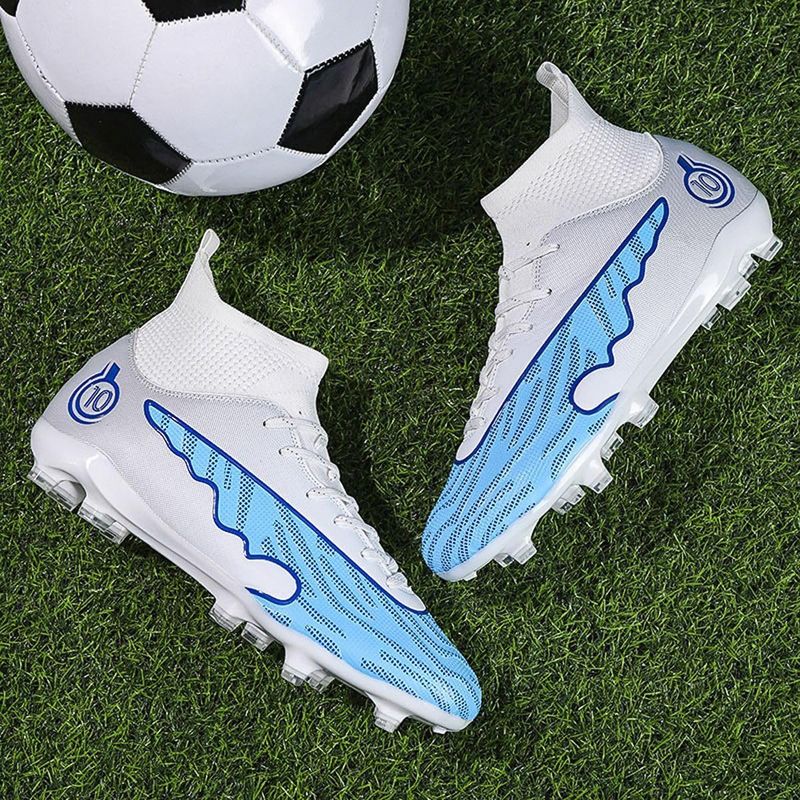 Sport si Outdoor - Echipament Sportiv - Incaltaminte sport - Pantofi sport - Ghete de fotbal MBrands, 8.1 cu glezna , crampoane, alb 35 - Infinity.ro