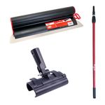 Casa si Gradina - Constructii - Vopsea si tencuieli - Unelte de vopsit si tencuit - Set gletiera profesionala, inox, 40 cm x 0.3 mm, adaptor, maner prelungitor 1.2-2.2 m, Lanoliv - Infinity.ro