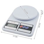 Electronice si Electrocasnice - Electrocasnice bucatarie - Mixere, tocatoare & roboti de bucatarie - Cantare de bucatarie - Cantar electronic de bucatarie, max 7 kg, alb, 2xAA, 14.5 cm/14x24 cm - Infinity.ro