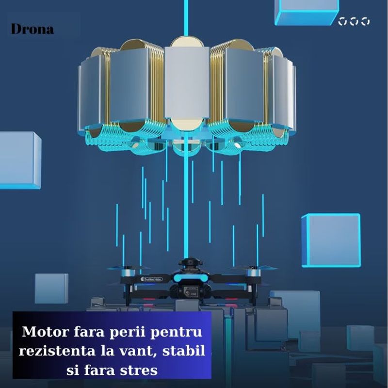 TV, Audio-Video si Foto - Camere de actiune si drone - Drone - Drona GST08, filmare 4K, foto-video fixe sau in miscare, cu telecomanda, negru - Infinity.ro