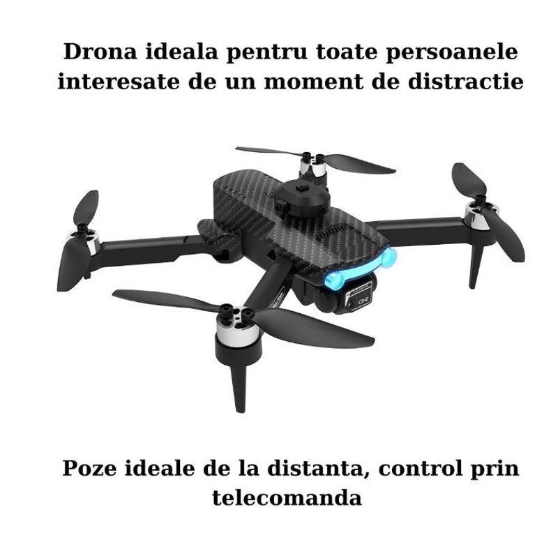 TV, Audio-Video si Foto - Camere de actiune si drone - Drone - Drona GST08, filmare 4K, foto-video fixe sau in miscare, cu telecomanda, negru - Infinity.ro