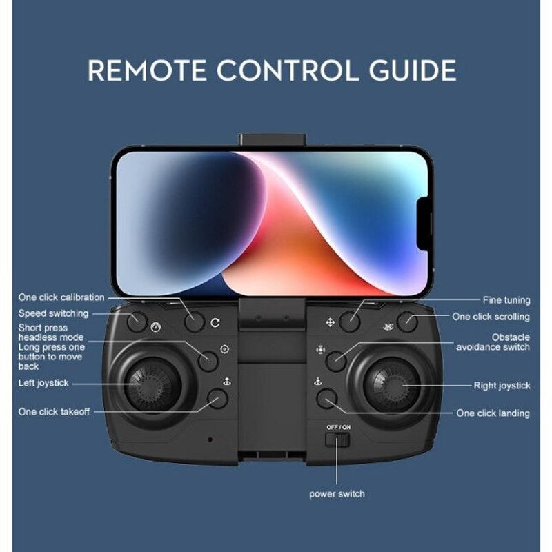 TV, Audio-Video si Foto - Camere de actiune si drone - Drone - Drona GST08, filmare 4K, foto-video fixe sau in miscare, cu telecomanda, negru - Infinity.ro