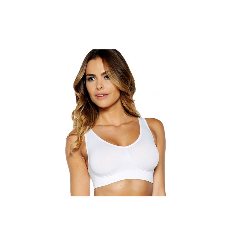 Fashion, accesorii si bijuterii - Femei - Lenjerie si pijamale femei - Lenjerie intima femei - Bustiera confortabila, alb, marime 3XL, Vivo, T2107 - Infinity.ro