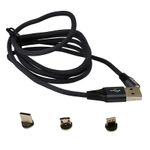 Laptop, Telefoane si Tablete - Telefoane mobile si accesorii - Accesorii Telefoane - Cabluri si adaptoare telefoane - Cablu de incarcare si transfer de date 3 in 1, cu 3 conectori magnetici - Infinity.ro